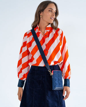 ELMS + KING Baker Phone Bag - French Navy HANDBAG - Zabecca Living