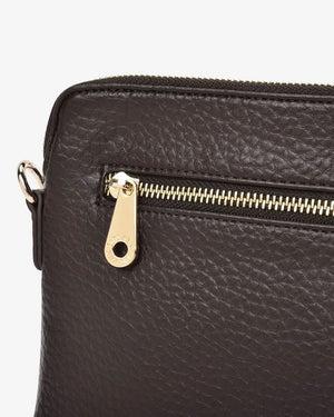 ELMS + KING Bowery Crossbody - Chocolate HANDBAG - Zabecca Living