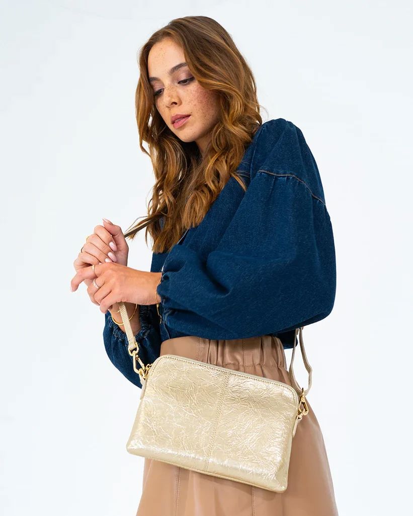 ELMS + KING Bowery Crossbody - Gold HANDBAG - Zabecca Living
