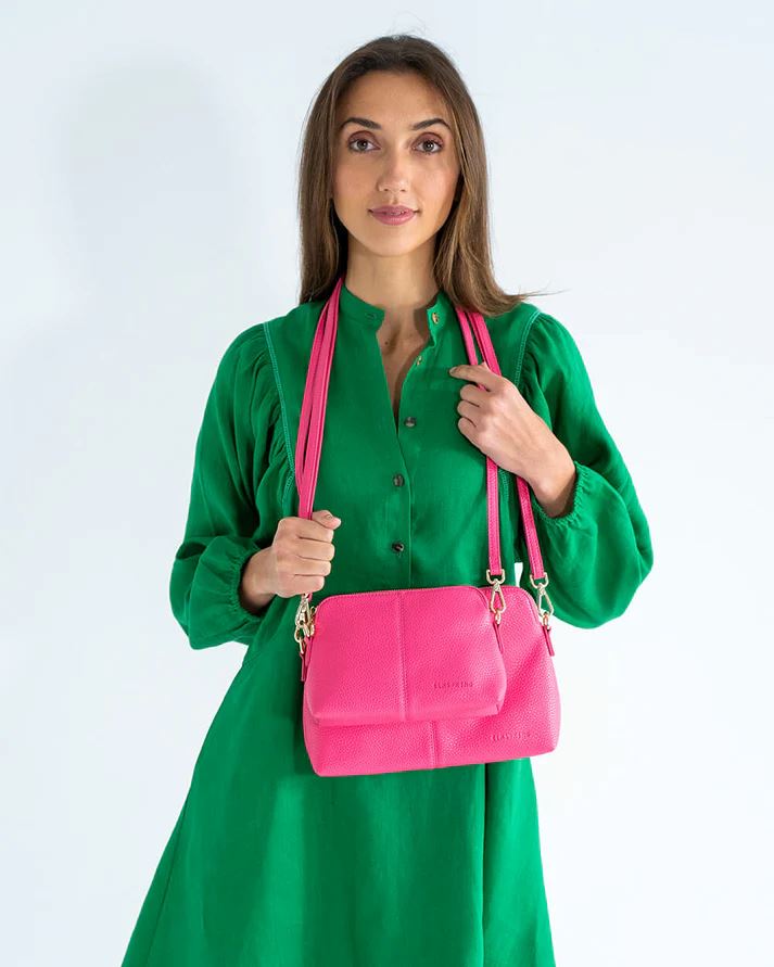 ELMS + KING Burbank Crossbody Large - Fuchsia HANDBAG - Zabecca Living