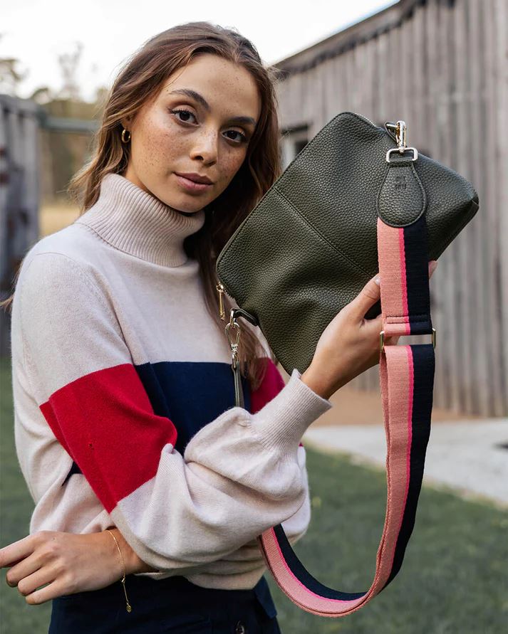 ELMS + KING Burbank Crossbody Large - Khaki HANDBAG - Zabecca Living