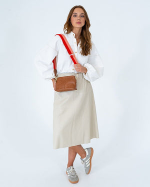 ELMS + KING Burbank Crossbody - Tan Pebble HANDBAG - Zabecca Living