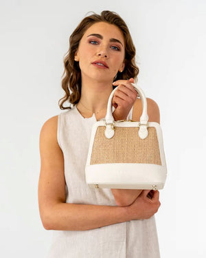 ELMS + KING Fairfax Top Grip - Natural Weave HANDBAG - Zabecca Living