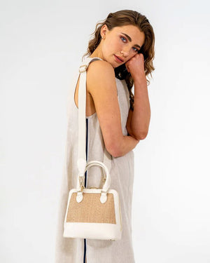 ELMS + KING Fairfax Top Grip - Natural Weave HANDBAG - Zabecca Living