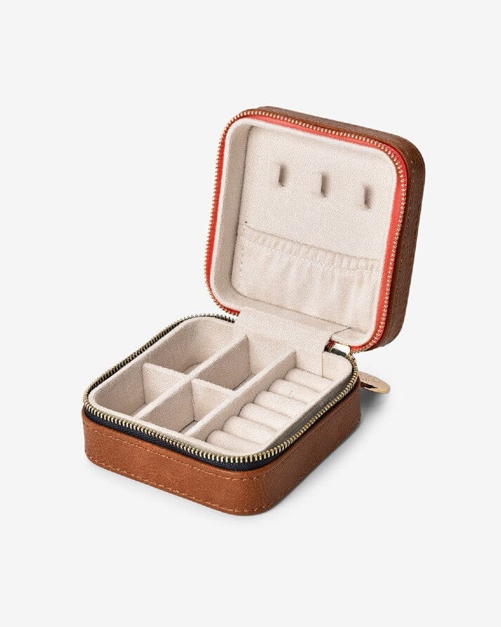 ELMS + KING Jewellery Case - Tan Pebble Jewellery Box - Zabecca Living