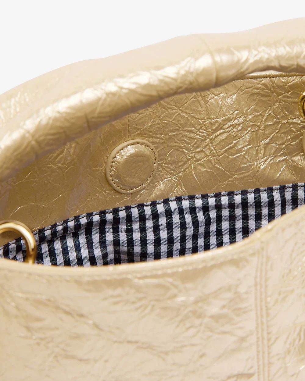 ELMS + KING Linton Crossbody Large - Light Gold Crinkle HANDBAG - Zabecca Living