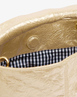 ELMS + KING Linton Crossbody Large - Light Gold Crinkle HANDBAG - Zabecca Living
