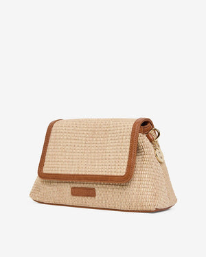 ELMS + KING Lugano Crossbody - Tan Weave HANDBAG - Zabecca Living