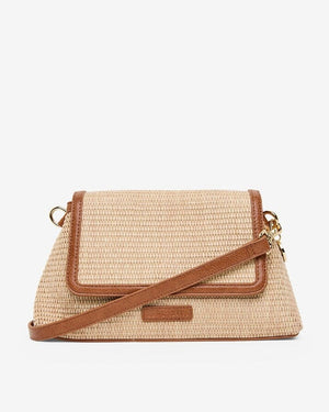 ELMS + KING Lugano Crossbody - Tan Weave HANDBAG - Zabecca Living