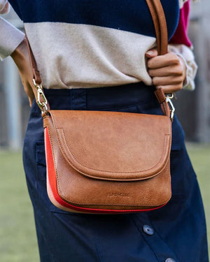 ELMS + KING Mercer Crossbody - Tan Pebble HANDBAG - Zabecca Living