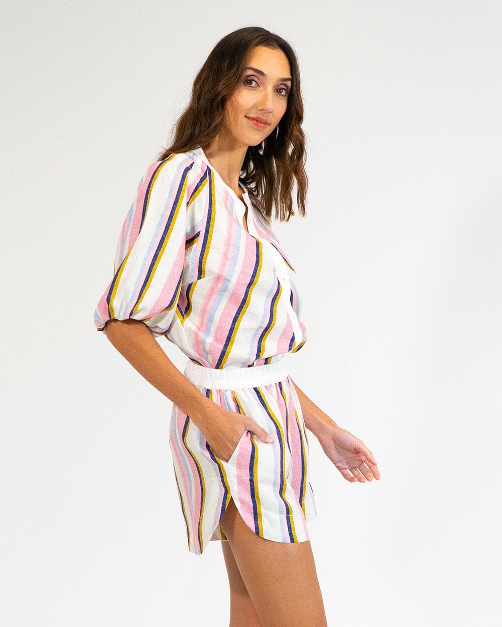 ELMS + KING Miami Top - Catalina Stripe Shirts &amp; Blouses - Zabecca Living