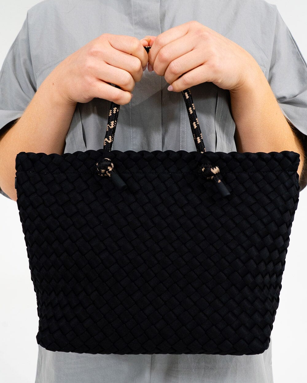 ELMS + KING Michigan Tote - Black Neo Plait TOTE BAG - Zabecca Living