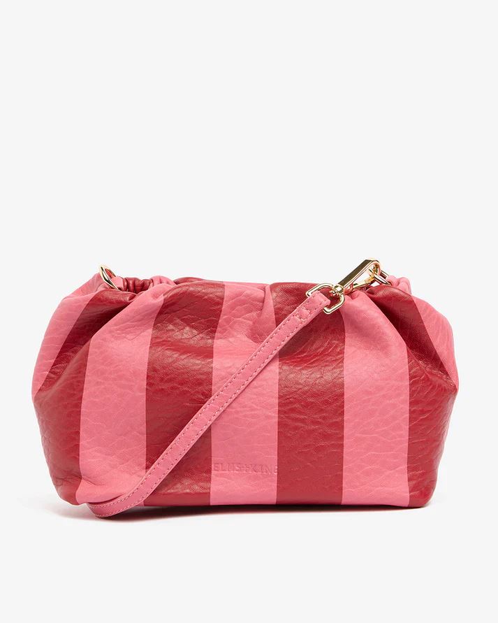ELMS + KING Monty Crossbody Bag - Burgundy Stripe HANDBAG - Zabecca Living