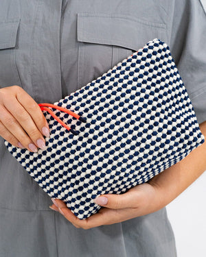 ELMS + KING Napili Case Large - Navy/White HANDBAG - Zabecca Living