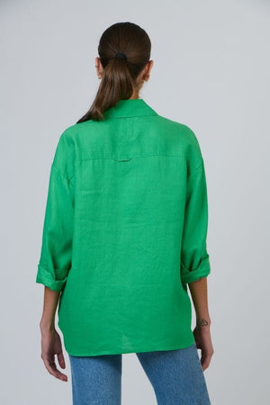 ENVELOPPE Linen Boyfriend Shirt - Pomme Shirts & Blouses - Zabecca Living