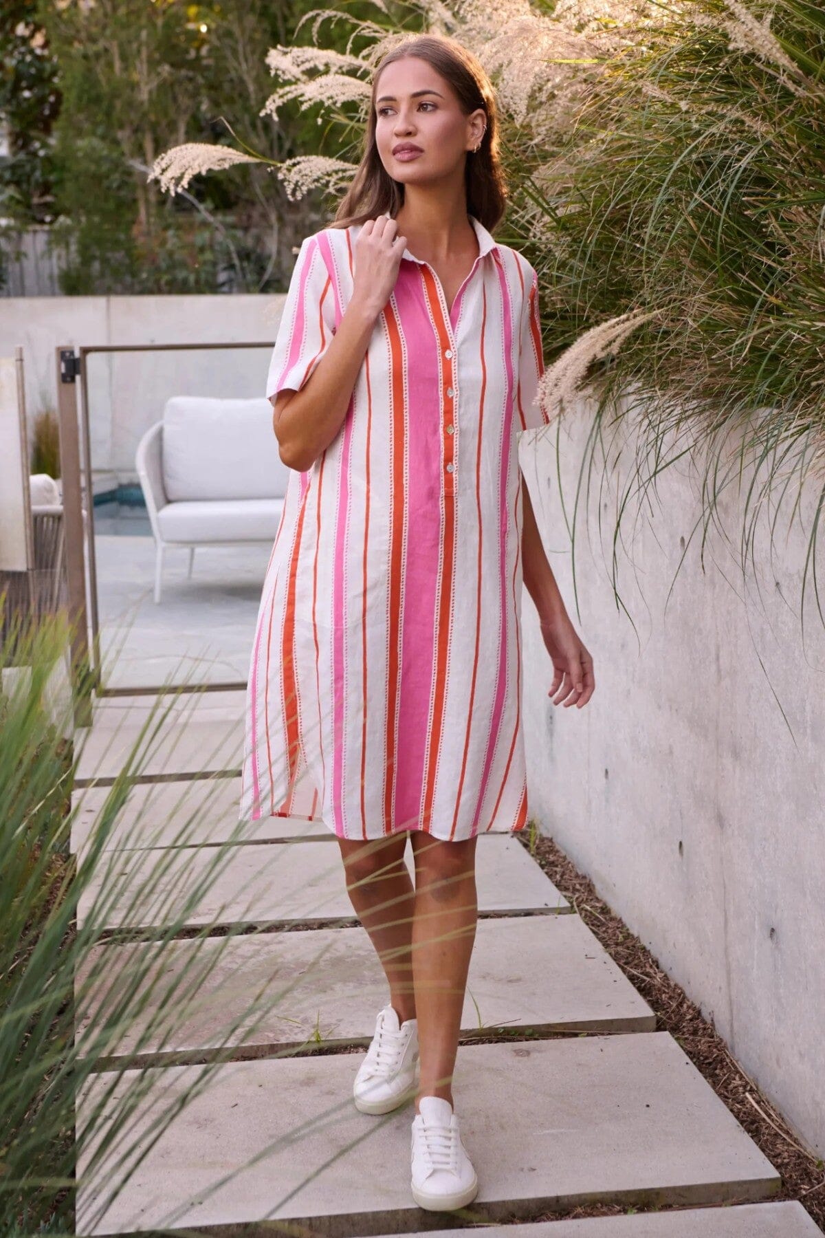 ENVELOPPE Linen Shirt Dress - Pareo Shirts &amp; Blouses - Zabecca Living
