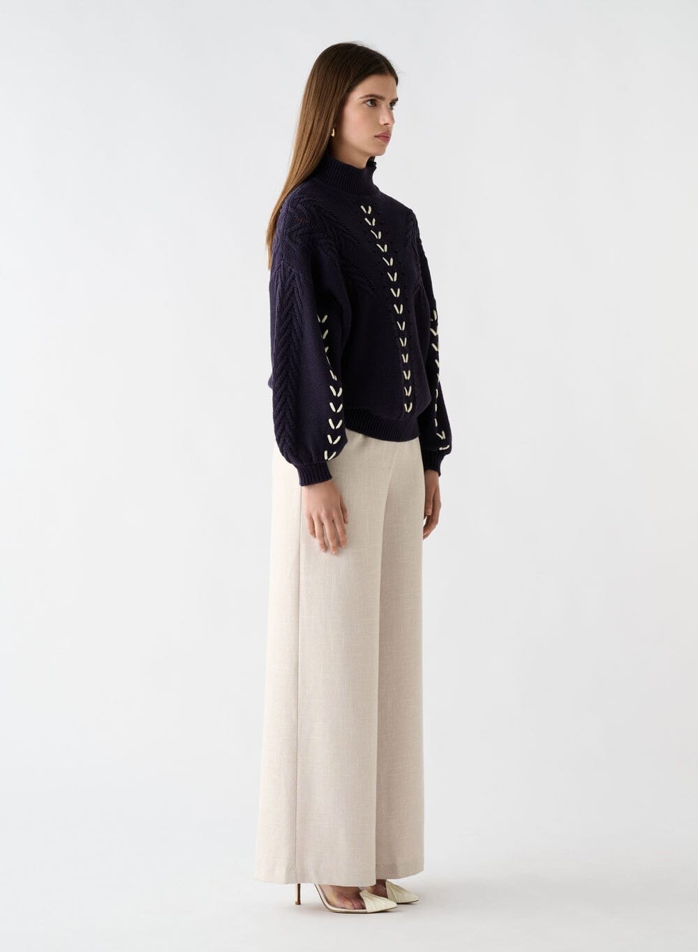 ESMAEE Jody Cable Knit - Indigo Jumpers + Knitwear - Zabecca Living