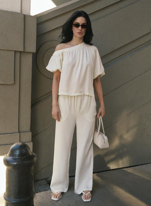 ESMAEE Mercer Pant - Ivory PANTS - Zabecca Living
