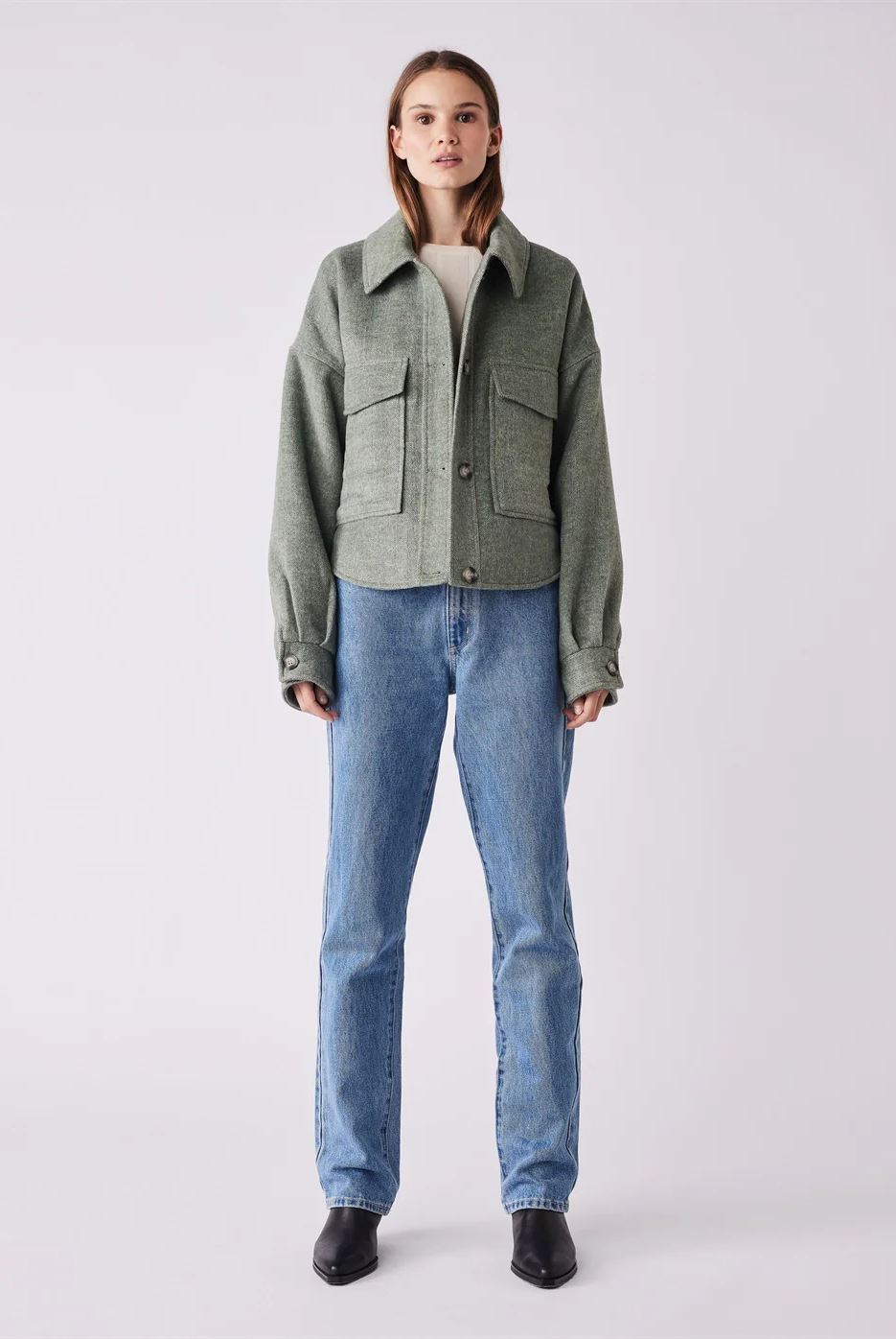 ESMAEE Outland Shacket - Seafoam Winter Jacket - Zabecca Living