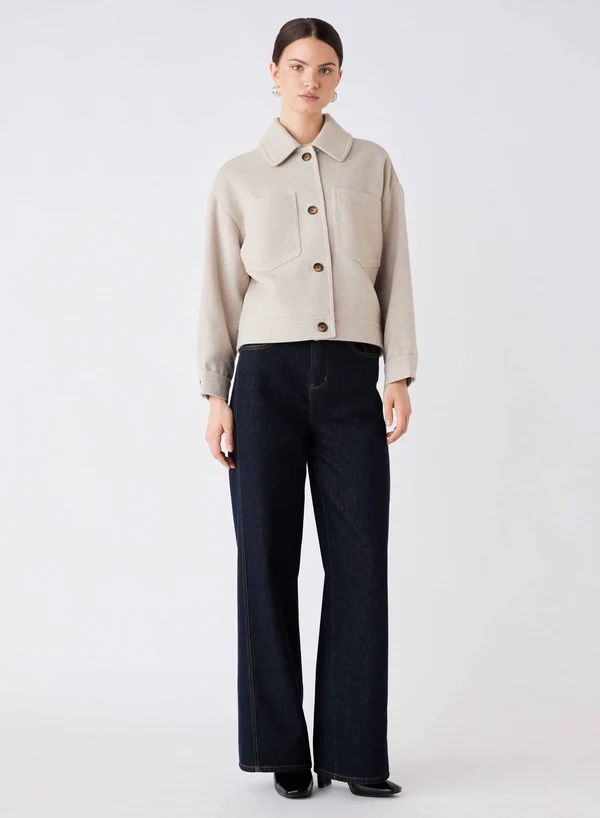 ESMAEE Stopover Jacket - Cream Chevron Jacket - Zabecca Living