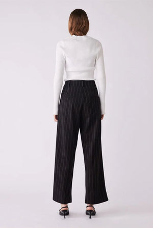 ESMAEE Studio Tailored Pants - Black Pinstripe PANTS - Zabecca Living