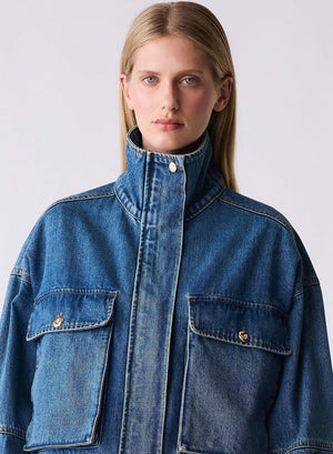 ESMAEE Terminal Denim Jacket - Blue Denim Jackets + Coats - Zabecca Living