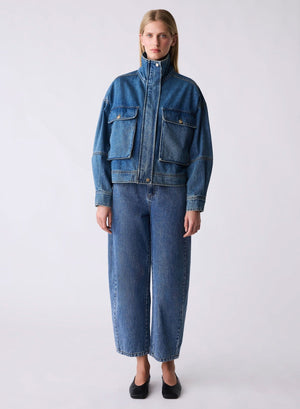 ESMAEE Terminal Denim Jacket - Blue Denim Jackets + Coats - Zabecca Living