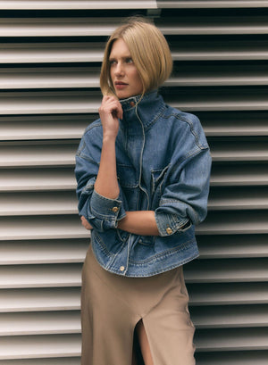 ESMAEE Terminal Denim Jacket - Blue Denim Jackets + Coats - Zabecca Living