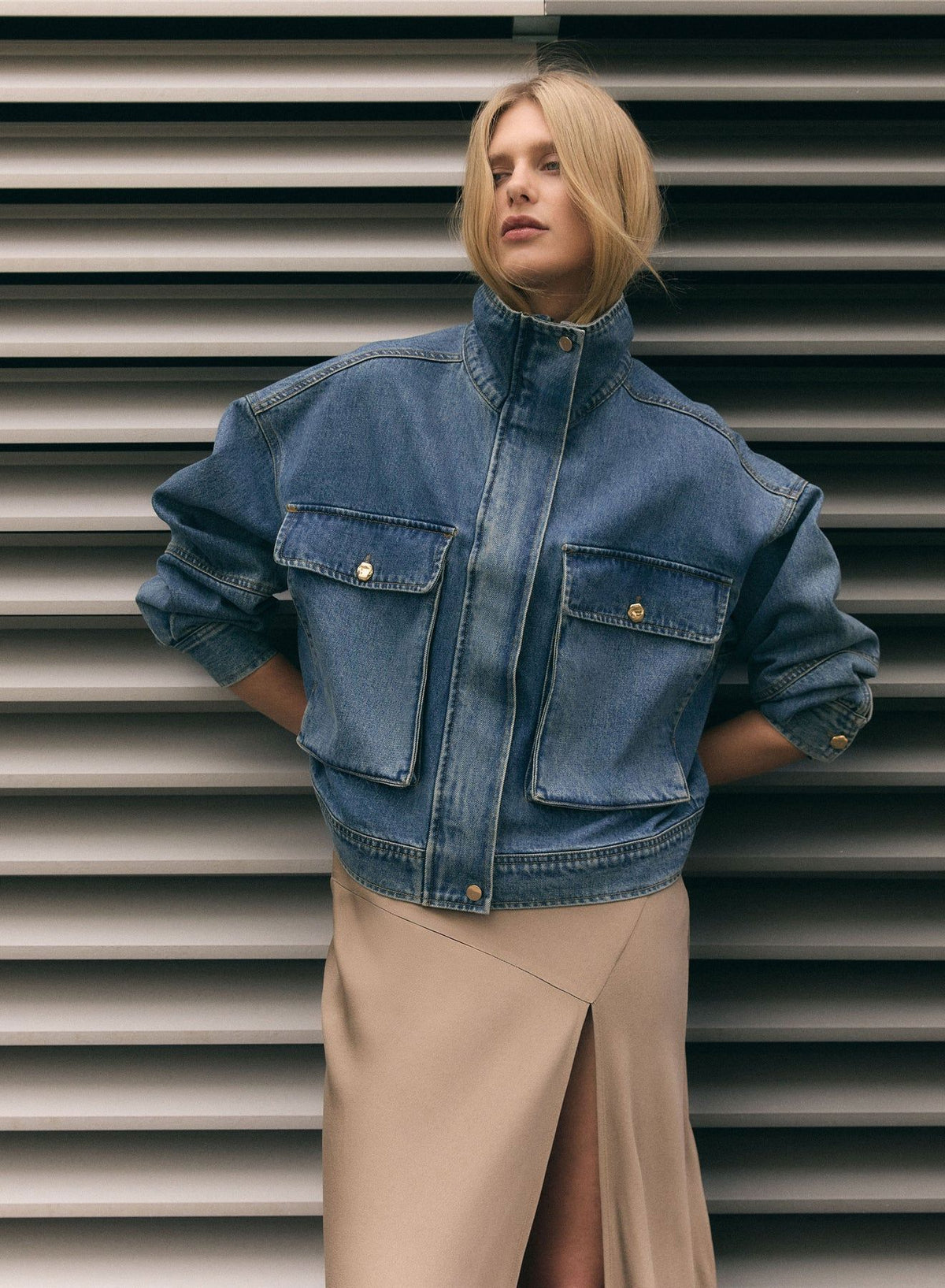 ESMAEE Terminal Denim Jacket - Blue Denim Jackets + Coats - Zabecca Living