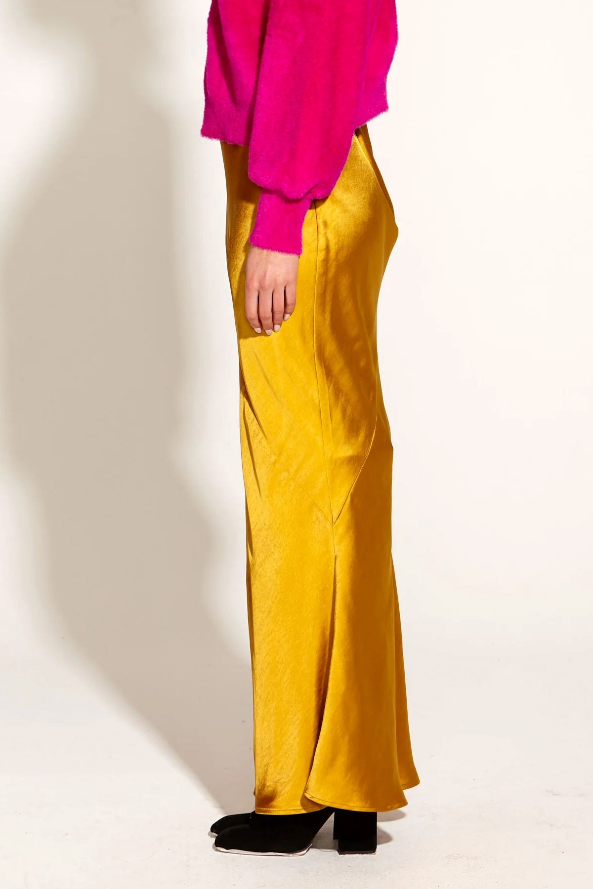 FATE &amp; BECKER Only She Knows Maxi Skirt - Gold Skirt - Zabecca Living