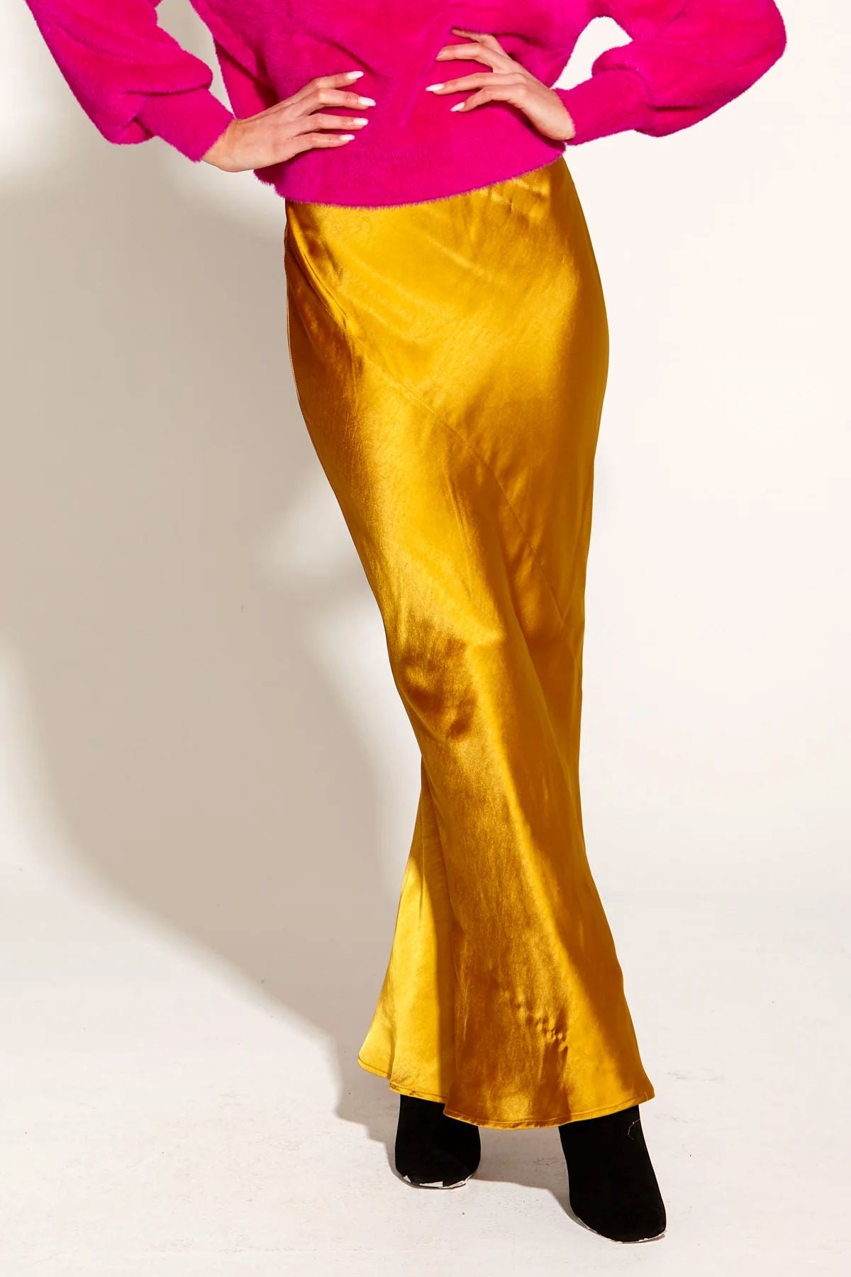 FATE &amp; BECKER Only She Knows Maxi Skirt - Gold Skirt - Zabecca Living