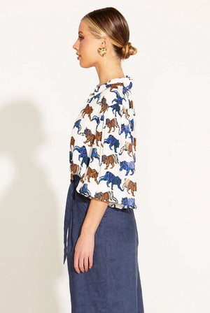 FATE & BECKER Queen Of The Jungle Oversized Shirt - Tiger Print Shirts & Blouses - Zabecca Living