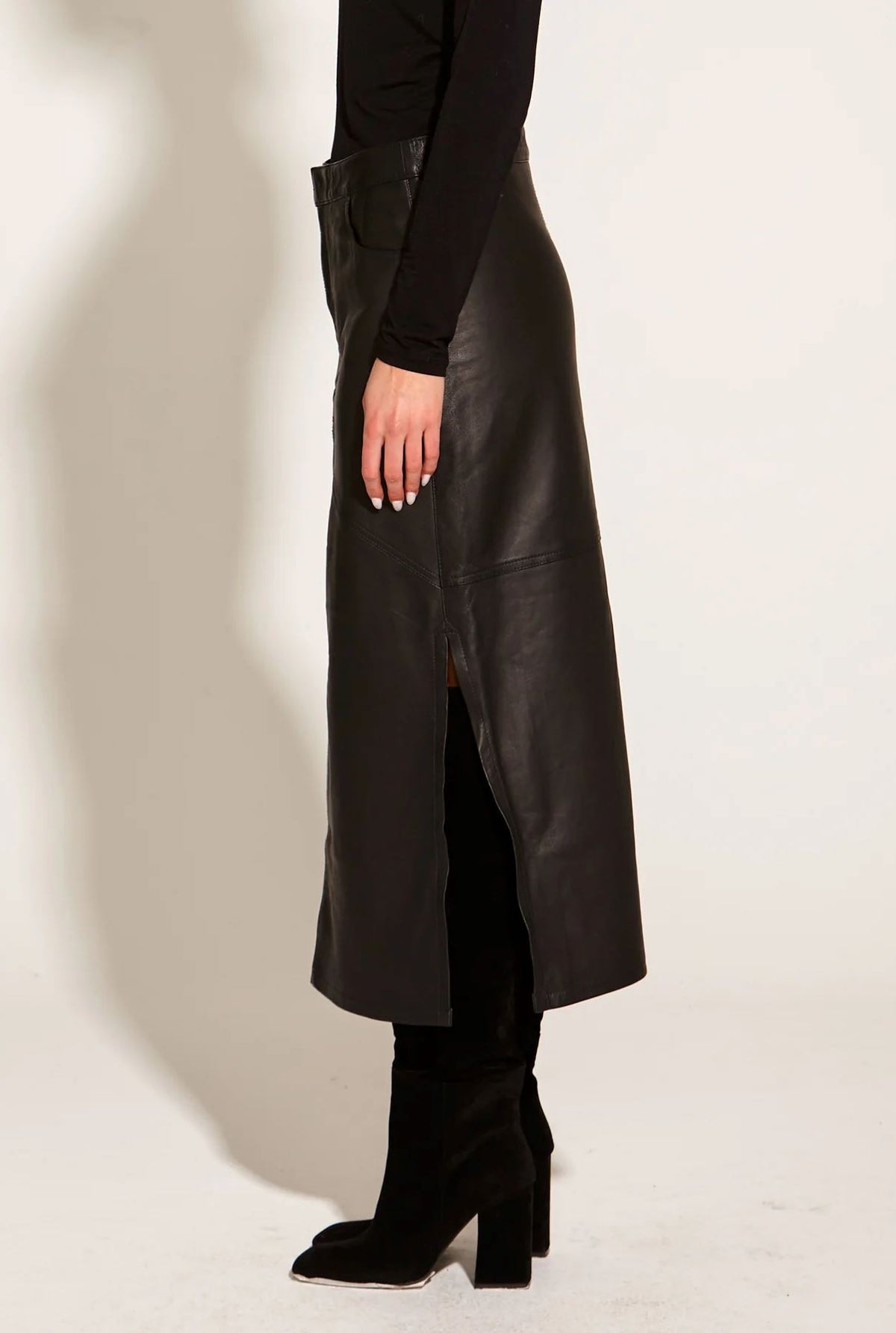 FATE &amp; BECKER Underground Leather Skirt - Black Skirt - Zabecca Living