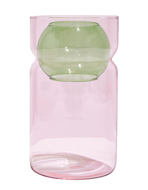 FAZEEK Balance Vase - Pink + Green DRINKWARE - Zabecca Living