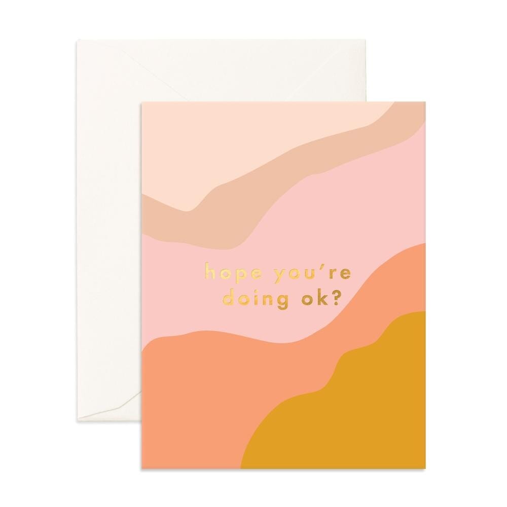 FOX & FALLOW Greeting Card - Hope You are Doing Ok greeting card - Zabecca Living