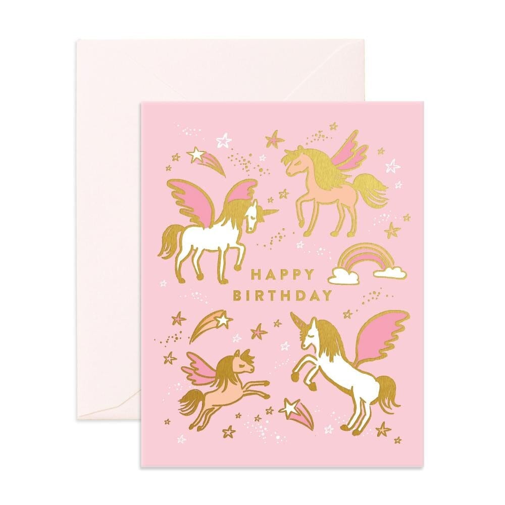 FOX & FALLOW Greeting Card - Magical Unicorn greeting card - Zabecca Living