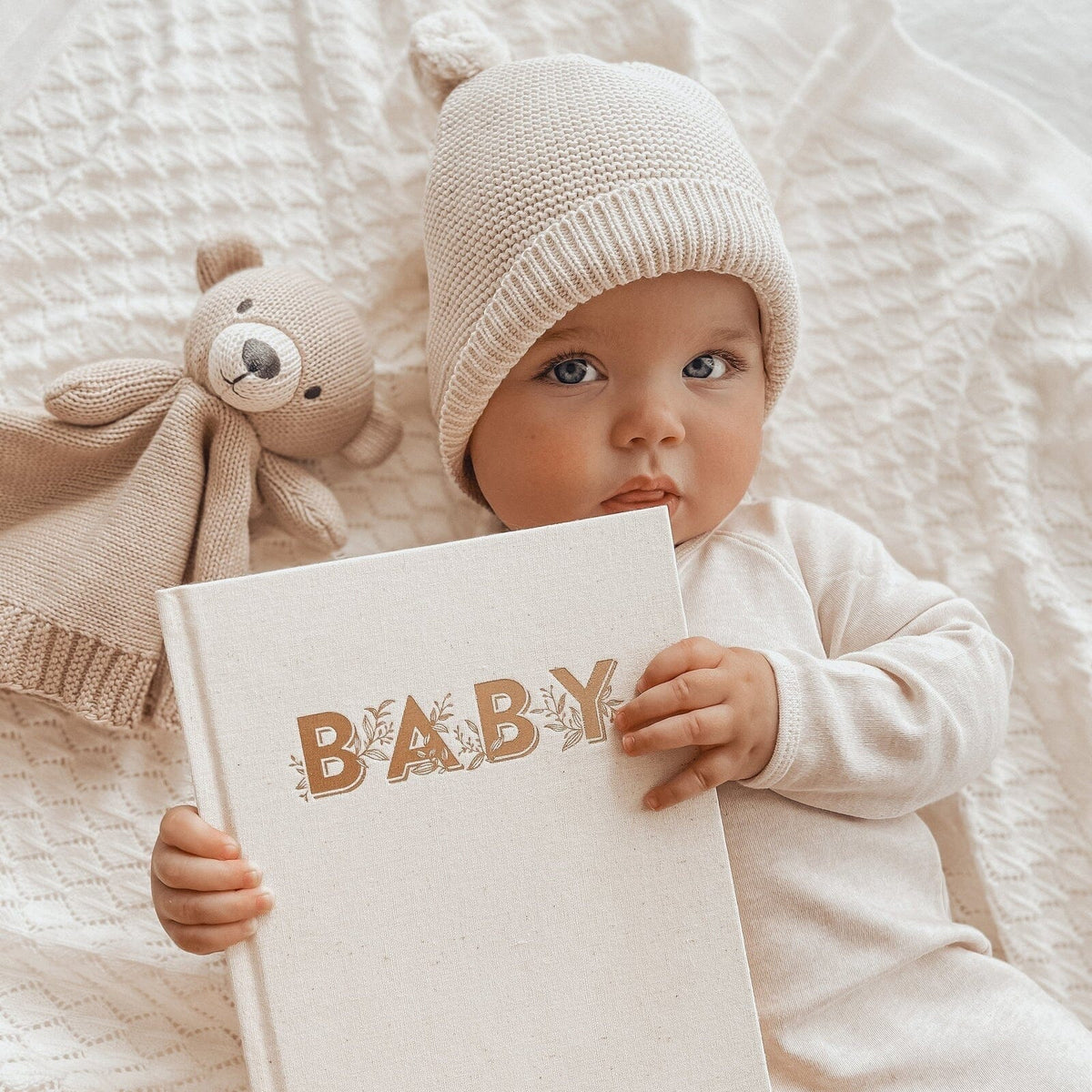 FOX & FALLOW Mini Baby Book - Oatmeal BABY (0-12 Mths) - Zabecca Living