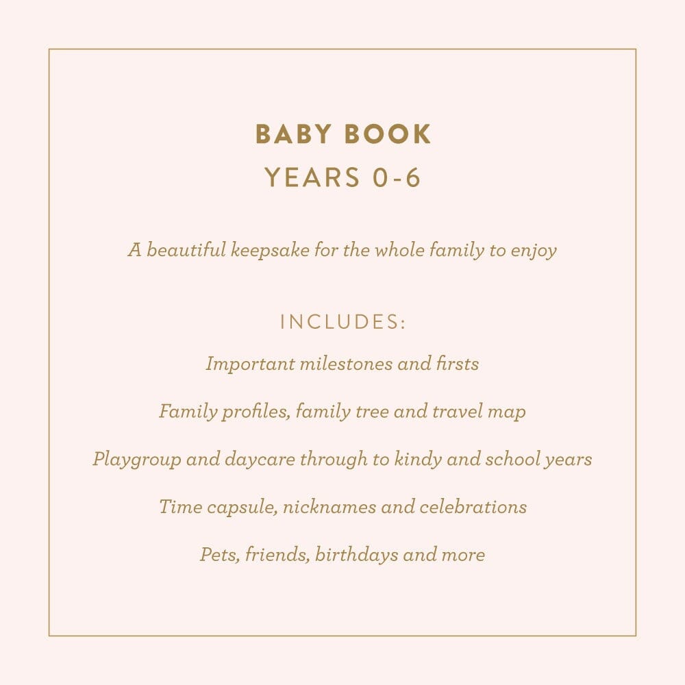 FOX & FALLOW Mini Baby Book - Oatmeal BABY (0-12 Mths) - Zabecca Living