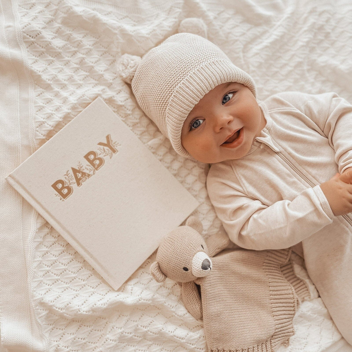 FOX & FALLOW Mini Baby Book - Oatmeal BABY (0-12 Mths) - Zabecca Living