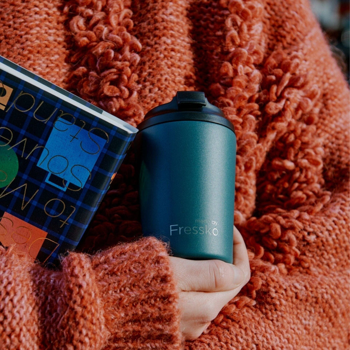 FRESSKO Bino Ceramic Reusable Cup 8oz - Emerald COFFEE, TEA &amp; DRINKS - Zabecca Living