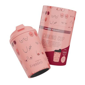 FRESSKO Camino Reusable Cup 12oz - Boobie Peachy COFFEE, TEA & DRINKS - Zabecca Living