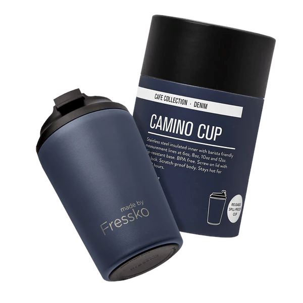 FRESSKO Camino Reusable Cup 12oz - Denim COFFEE, TEA &amp; DRINKS - Zabecca Living