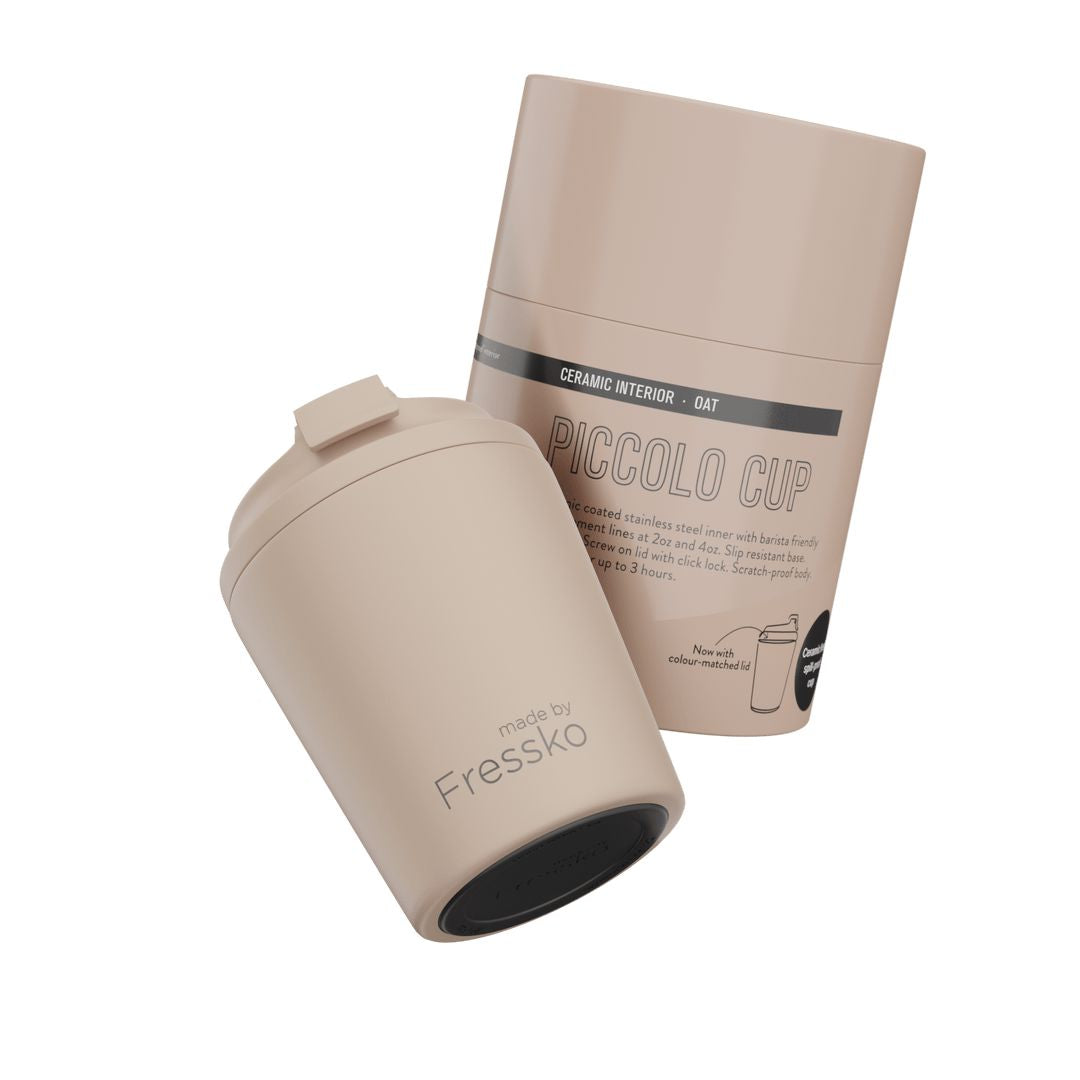 FRESSKO Piccolo Reusable Cup 4oz - Oat COFFEE, TEA &amp; DRINKS - Zabecca Living