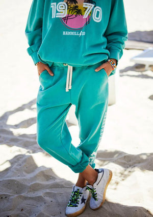 HAMMILL & CO Beach Track Pant - Faded Jade PANTS - Zabecca Living