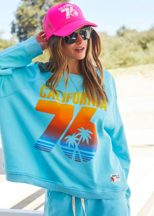 HAMMILL & CO California Sweat - Aqua SWEATER - Zabecca Living