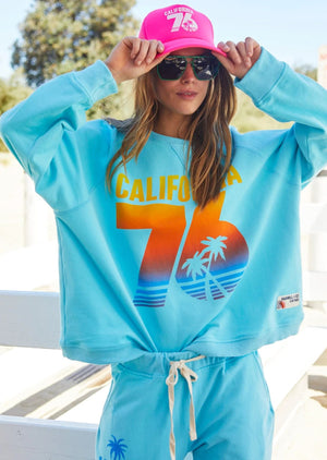 HAMMILL & CO California Sweat - Aqua SWEATER - Zabecca Living