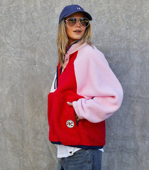 HAMMILL & CO Freestyle Polar Fleece - Red/Pink Jacket - Zabecca Living