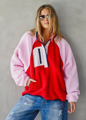 HAMMILL & CO Freestyle Polar Fleece - Red/Pink Jacket - Zabecca Living