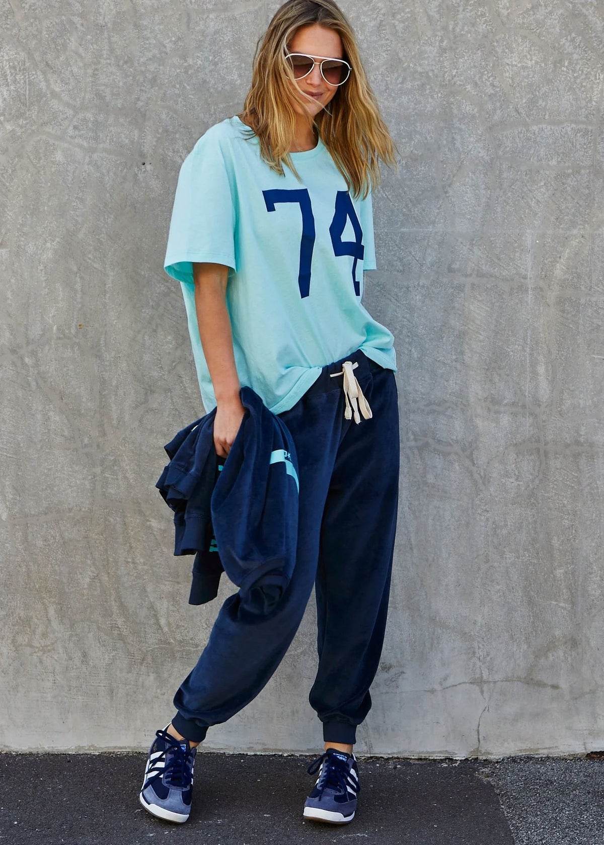 HAMMILL & CO Graphic Tee - Pale Blue Tee - Zabecca Living