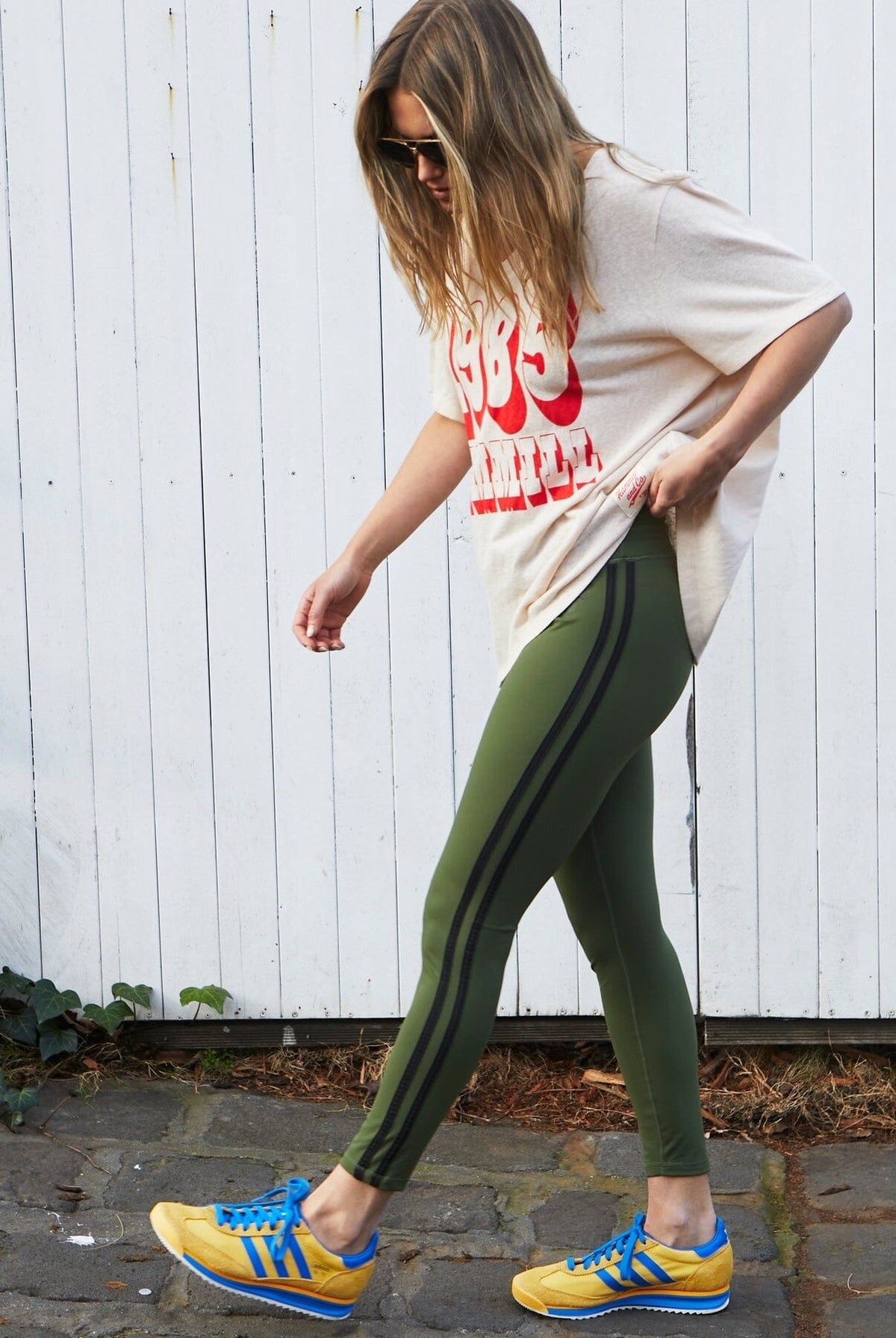 HAMMILL &amp; CO Hammill Logo V-Neck Tee - Natural Tee - Zabecca Living